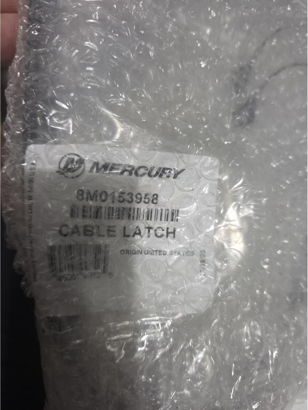 New - OEM Mercury Verado Cowl Latch Cable - Part # 889694, 8M0080491, 8M0153958